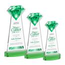 Gemstone VividPrint&trade; Award on Alberton Base - Green