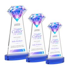 Gemstone VividPrint Award on Alberton Base - Blue - Full Color Awards