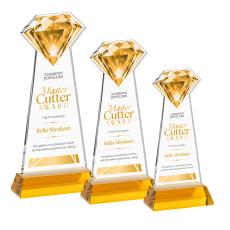 Gemstone VividPrint Award on Hartford Base - Amber - Diamond Awards