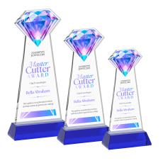 Gemstone VividPrint Award on Hartford Base - Blue - Diamond Awards