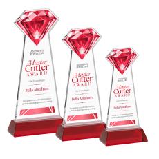 Gemstone VividPrint Award on Hartford Base - Red - Diamond Awards