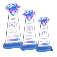 Gemstone VividPrint Award on Hartford Base - Sky Blue - Diamond Awards