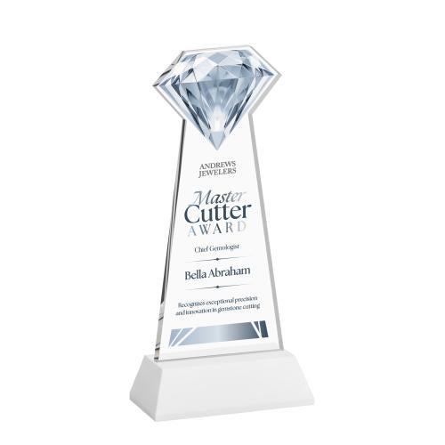 Recognition Awards - Crystal Awards - Gemstone VividPrint&trade; Award on Hartford Base - White