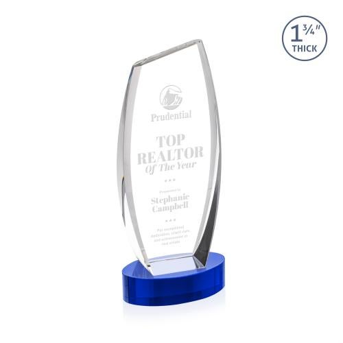 Recognition Awards - Crystal Awards - Colorado Award on Base - Blue