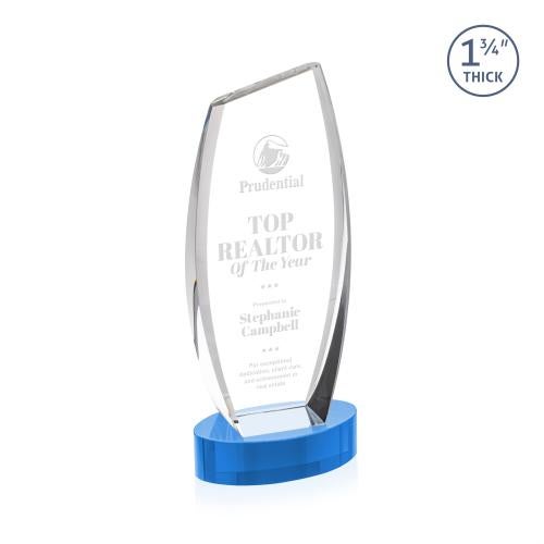 Recognition Awards - Crystal Awards - Colorado Award on Base - Sky Blue