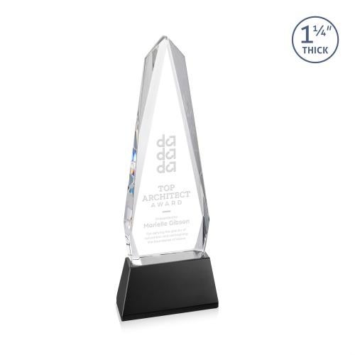 Recognition Awards - Crystal Awards - Cheswick Award on Entwhistle Base - Black
