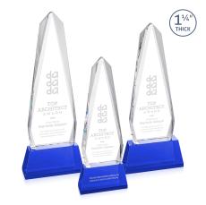 Cheswick Award on Entwhistle Base - Blue - Blue Crystal Awards