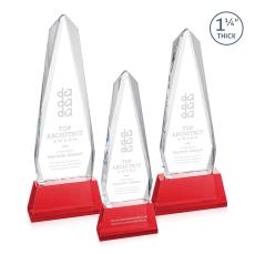 Cheswick Award on Entwhistle Base - Red - Sales Awards