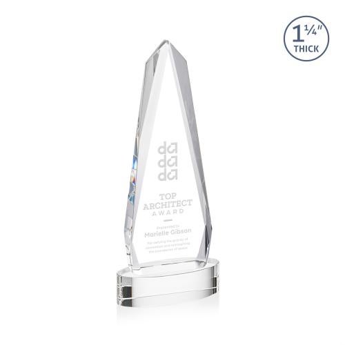 Recognition Awards - Crystal Awards - Cheswick Award on Alberton Base - Clear