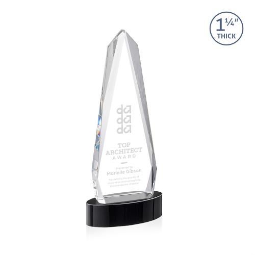Recognition Awards - Crystal Awards - Cheswick Award on Alberton Base - Black