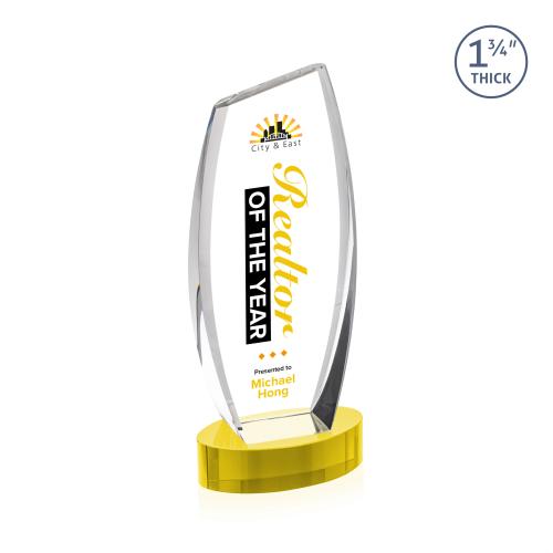 Recognition Awards - Crystal Awards - Colorado VividPrint&trade; Award on Base - Gold