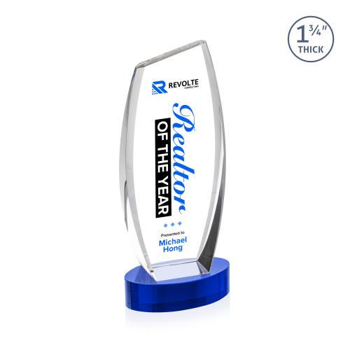 Recognition Awards - Crystal Awards - Colorado VividPrint&trade; Award on Base - Blue
