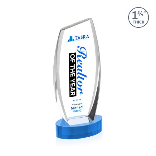Recognition Awards - Crystal Awards - Colorado VividPrint&trade; Award on Base - Sky Blue