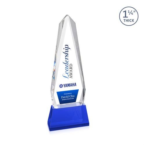 Recognition Awards - Crystal Awards - Cheswick VividPrint&trade; Award on Entwhistle Base - Blue