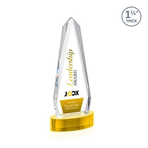 Recognition Awards - Crystal Awards - Cheswick VividPrint&trade; Award on Alberton Base - Gold