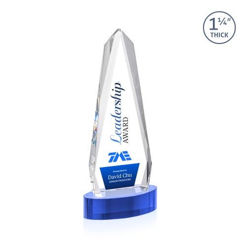 Recognition Awards - Crystal Awards - Cheswick VividPrint&trade; Award on Alberton Base - Sky Blue
