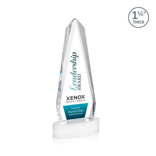 Recognition Awards - Crystal Awards - Cheswick VividPrint&trade; Award on Alberton Base - White