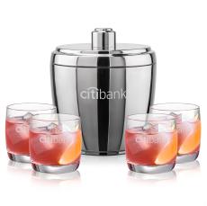 Pescara Ice Bucket & Ritz On-the-Rocks Set - Barware Gift Sets