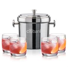 Milano Ice Bucket & Ritz On-the-Rocks Set - Barware Gift Sets