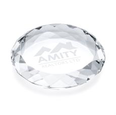 Amherst Paperweight - Round - Crystal Paperweights