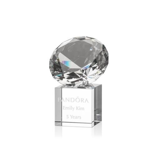 Recognition Awards - Crystal Awards - Gemstone Award on Cube - Diamond