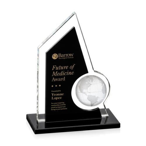 Recognition Awards - Crystal Awards - Adalina Globe Award - Black