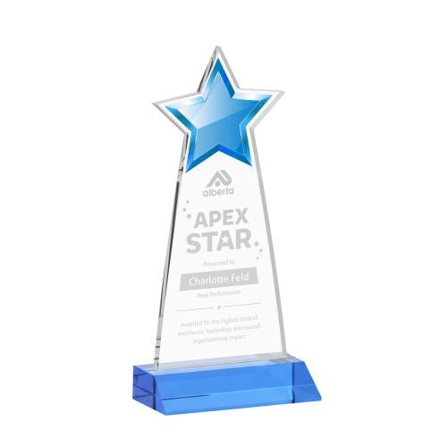 Recognition Awards - Crystal Awards - Starlite Award - Sky Blue