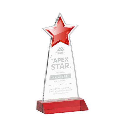 Recognition Awards - Crystal Awards - Starlite Award - Red