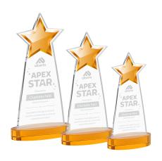 Starlite Award on Alberton Base - Amber - Yellow Crystal Awards