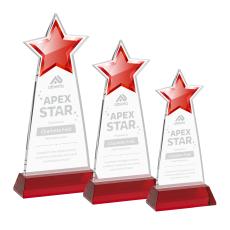 Starlite Award on Hartford Base - Red - Crystal Awards