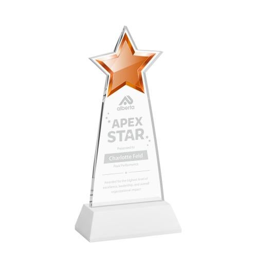 Recognition Awards - Crystal Awards - Starlite Award on Hartford Base - White