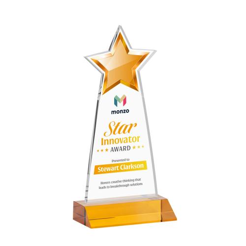 Recognition Awards - Crystal Awards - Starlite VividPrint&trade; Award - Amber