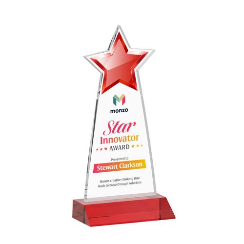 Recognition Awards - Crystal Awards - Starlite VividPrint&trade; Award - Red