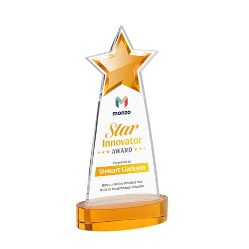 Recognition Awards - Crystal Awards - Starlite VividPrint&trade; Award on Alberton Base - Amber
