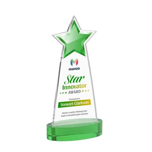 Recognition Awards - Crystal Awards - Starlite VividPrint&trade; Award on Alberton Base - Green
