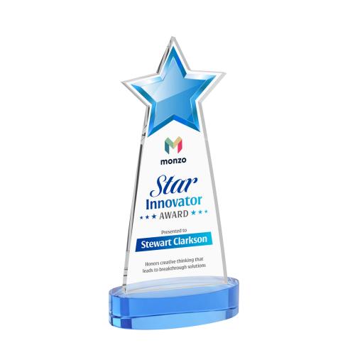 Recognition Awards - Crystal Awards - Starlite VividPrint&trade; Award on Alberton Base - Sky Blue