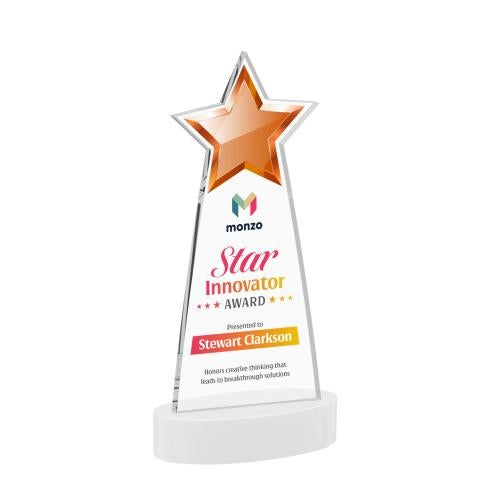 Recognition Awards - Crystal Awards - Starlite VividPrint&trade; Award on Alberton Base - White