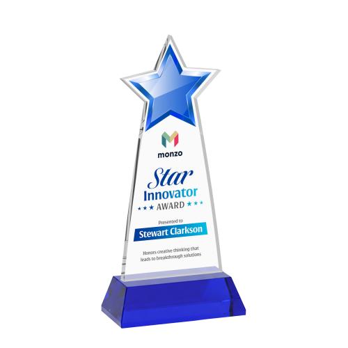 Recognition Awards - Crystal Awards - Starlite VividPrint&trade; Award on Hartford Base - Blue