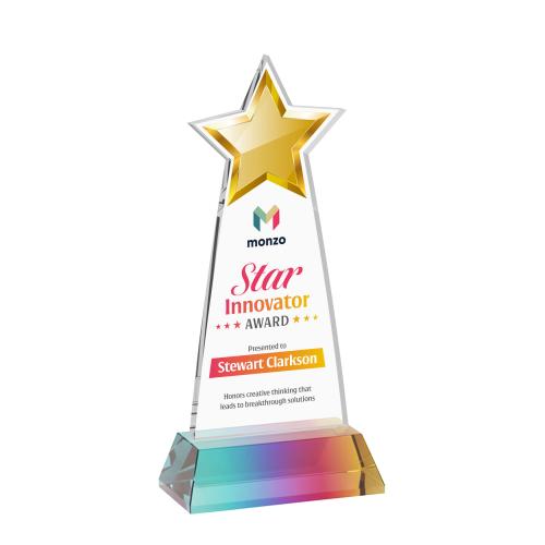 Recognition Awards - Crystal Awards - Starlite VividPrint&trade; Award on Hartford Base - Prismatic