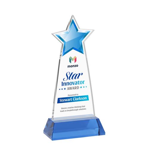 Recognition Awards - Crystal Awards - Starlite VividPrint&trade; Award on Hartford Base - Sky Blue