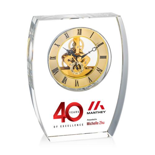 Recognition Awards - Shop by Recipient - Retirement Awards - Barchus VividPrint&trade; Clock - Gold