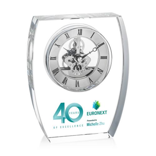 Recognition Awards - Shop by Recipient - Retirement Awards - Barchus VividPrint&trade; Clock - Silver