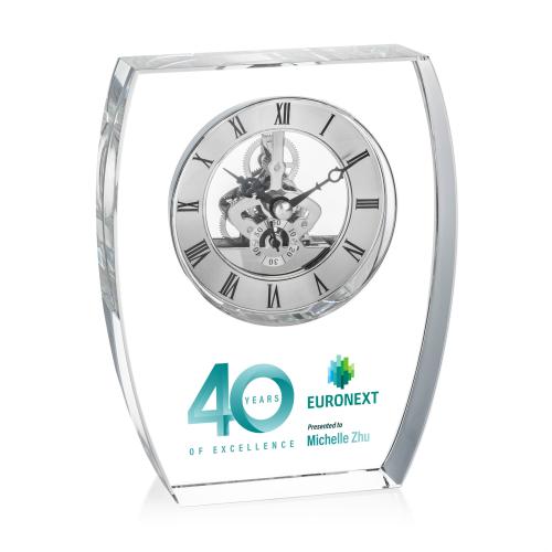 Recognition Awards - Shop by Recipient - Retirement Awards - Barchus VividPrint&trade; Clock - Silver
