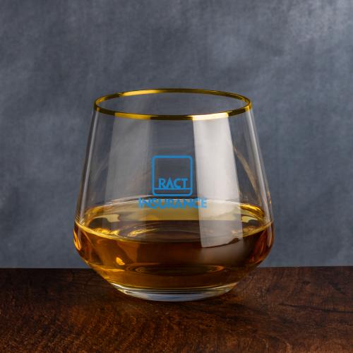 Corporate Gifts - Barware - Whiskey Tasters - Tucson Gold Rim Whiskey Taster - Imprinted