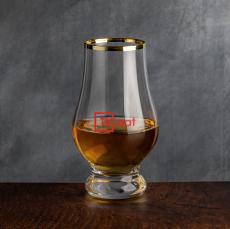 Lismore Gold Rim Whiskey Taster - Imprinted - Wine Glasses