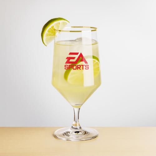 Corporate Gifts - Barware - Martini Glasses - Tucson Gold Rim Cocktail - Imprinted