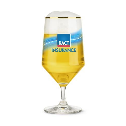 Corporate Gifts - Barware - Beer Steins and Pilsners - Tucson Gold Rim Beer Glass - VividPrint&trade;