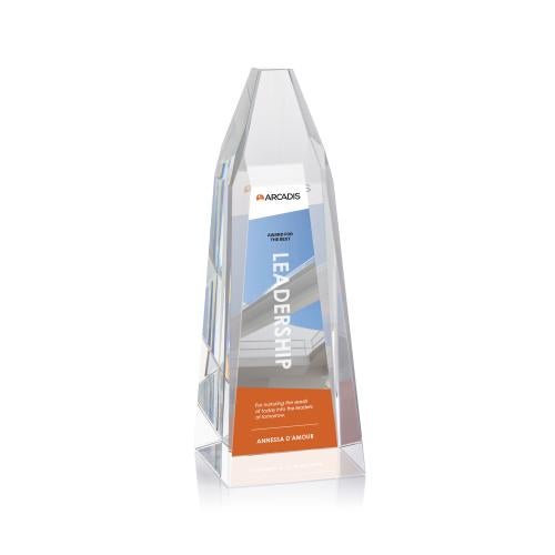 Recognition Awards - Crystal Awards - Heritage Obelisk VividPrint&trade; Award