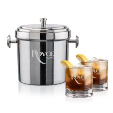 Milano Ice Bucket & Wakefield On-the-Rocks Set - Barware
