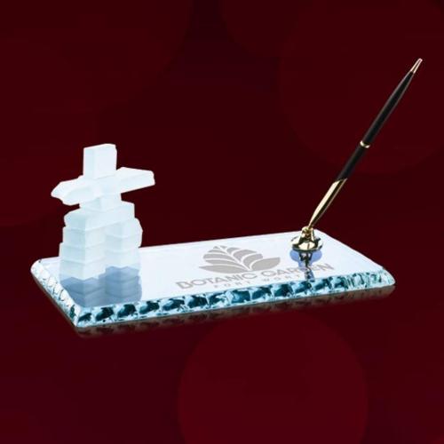 Corporate Gifts - Inukshuks - Inukshuk Pen Set - Chipped Base